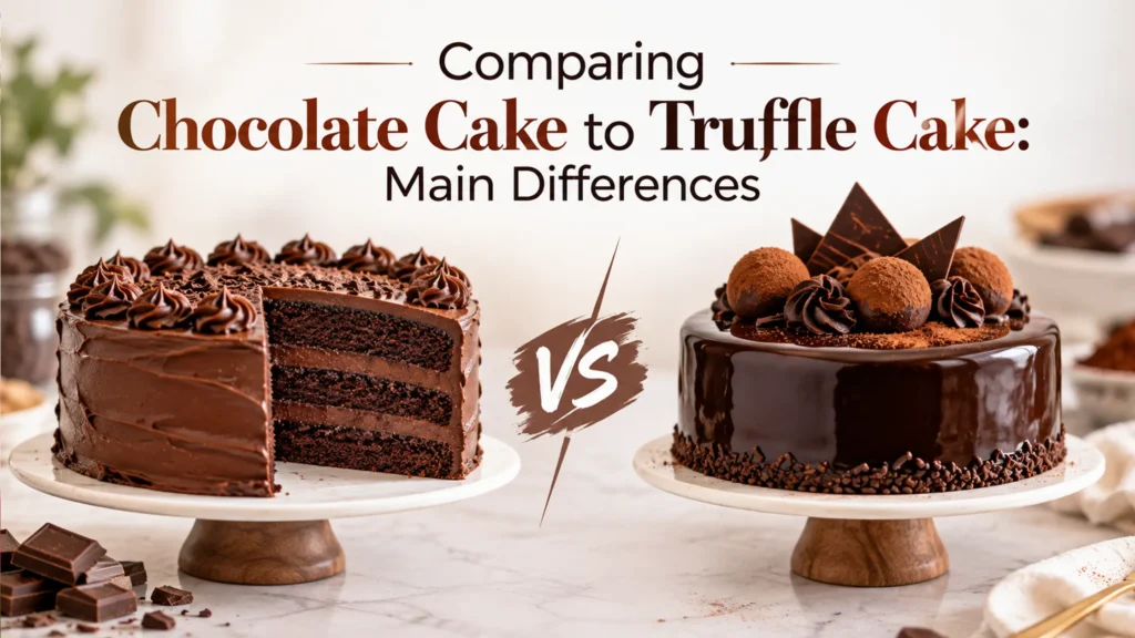 Difference Between Chocolate Cake and Chocolate Truffle Cake